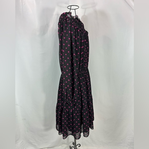 Ann Taylor pink polka dot sheer dress size 12 - Picture 6 of 9